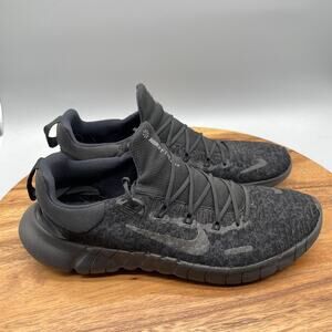 Nike Free Run 5.0 Shoes Mens Size 11 Triple Black Running Comfort Gym Sneakers